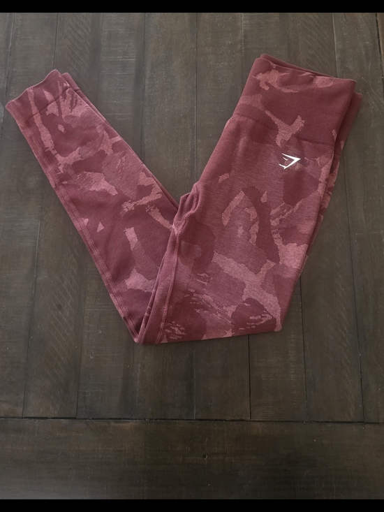 Gymshark Pants - Gymshark Adapt Burgundy Camo Leggings